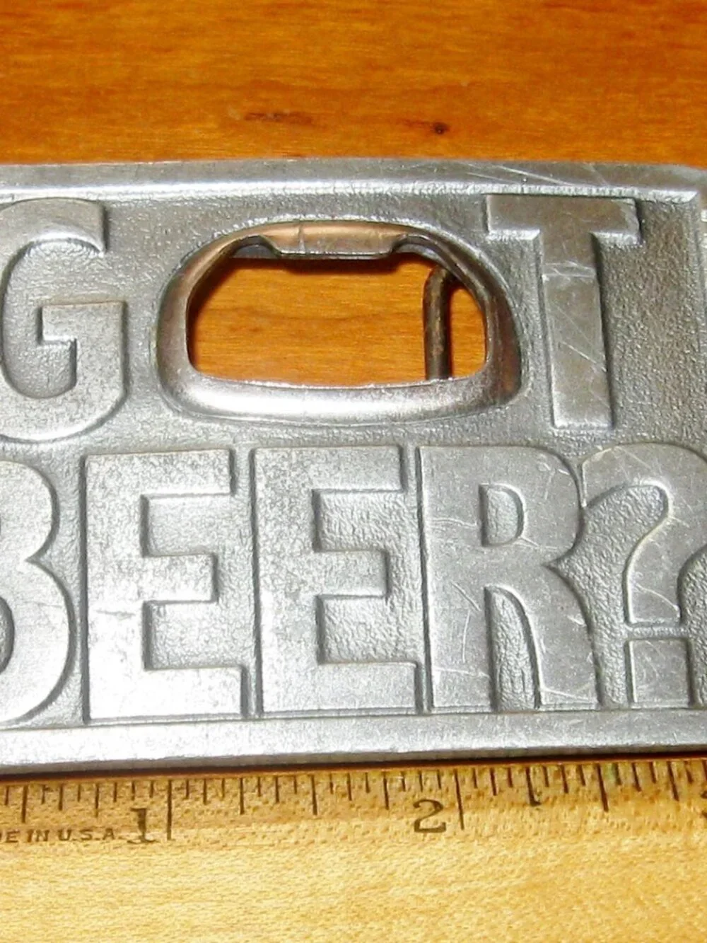Vintage Got Beer Belt Buckle Bottle Opener 1999 Bergamot Belt G259 Made in USA